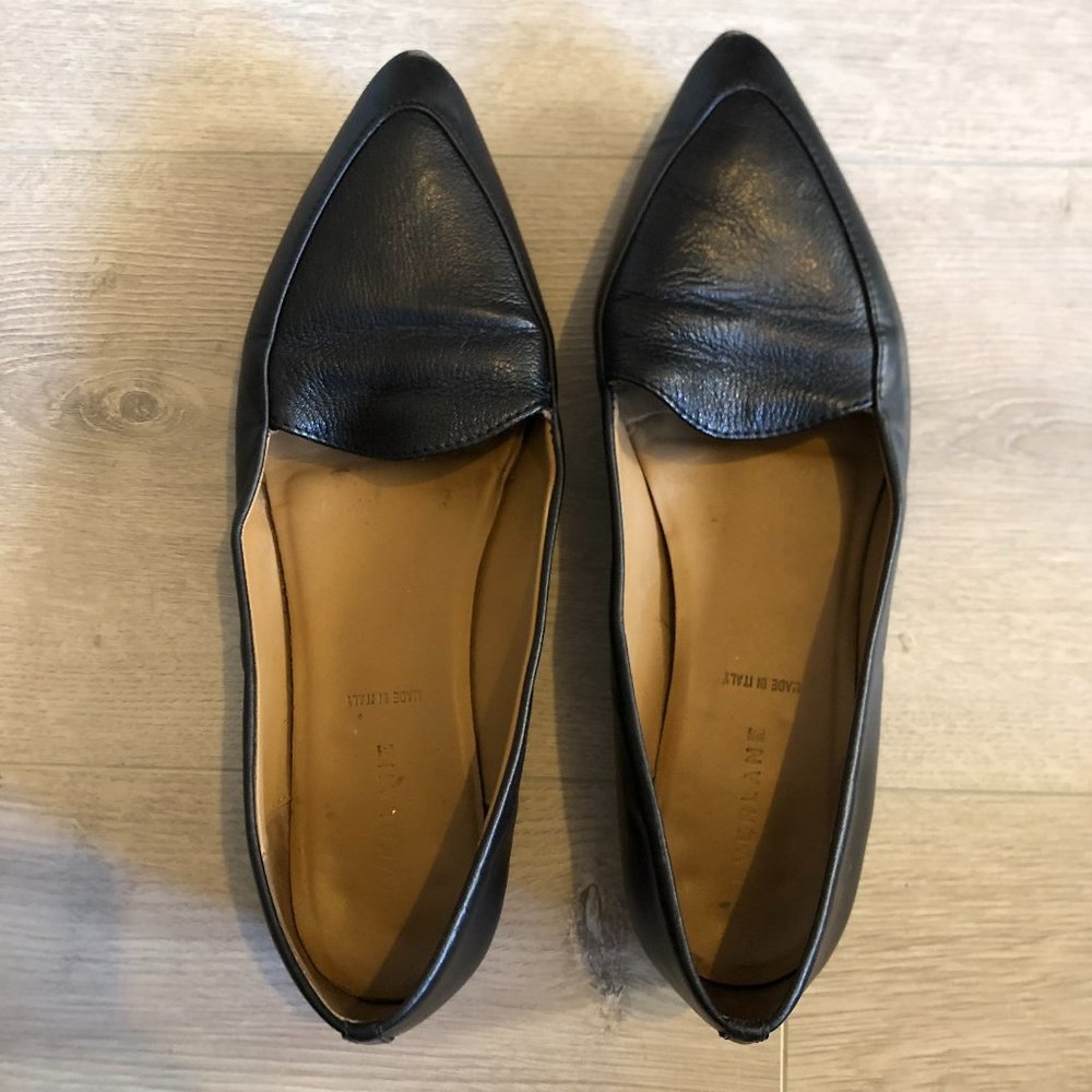 Black Everlane Pointed Toe Loafers